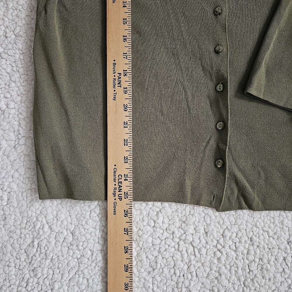 Cable And Gauge Cardigan Button Up Women Sz 1x Long Sleeve Shirt Brown Crew - Picture 6 of 7